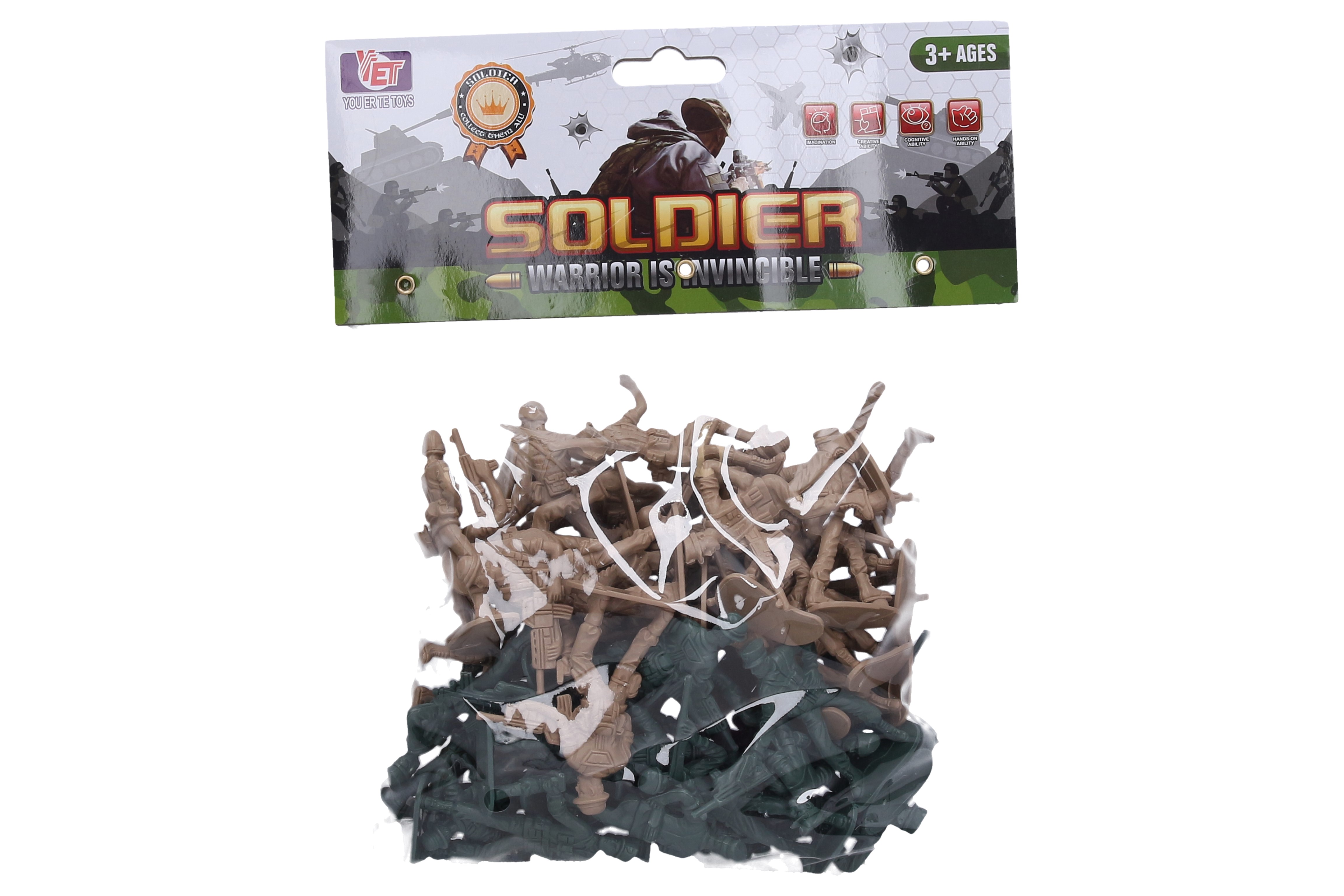 Sada figurek vojáků 48 ks 7 cm