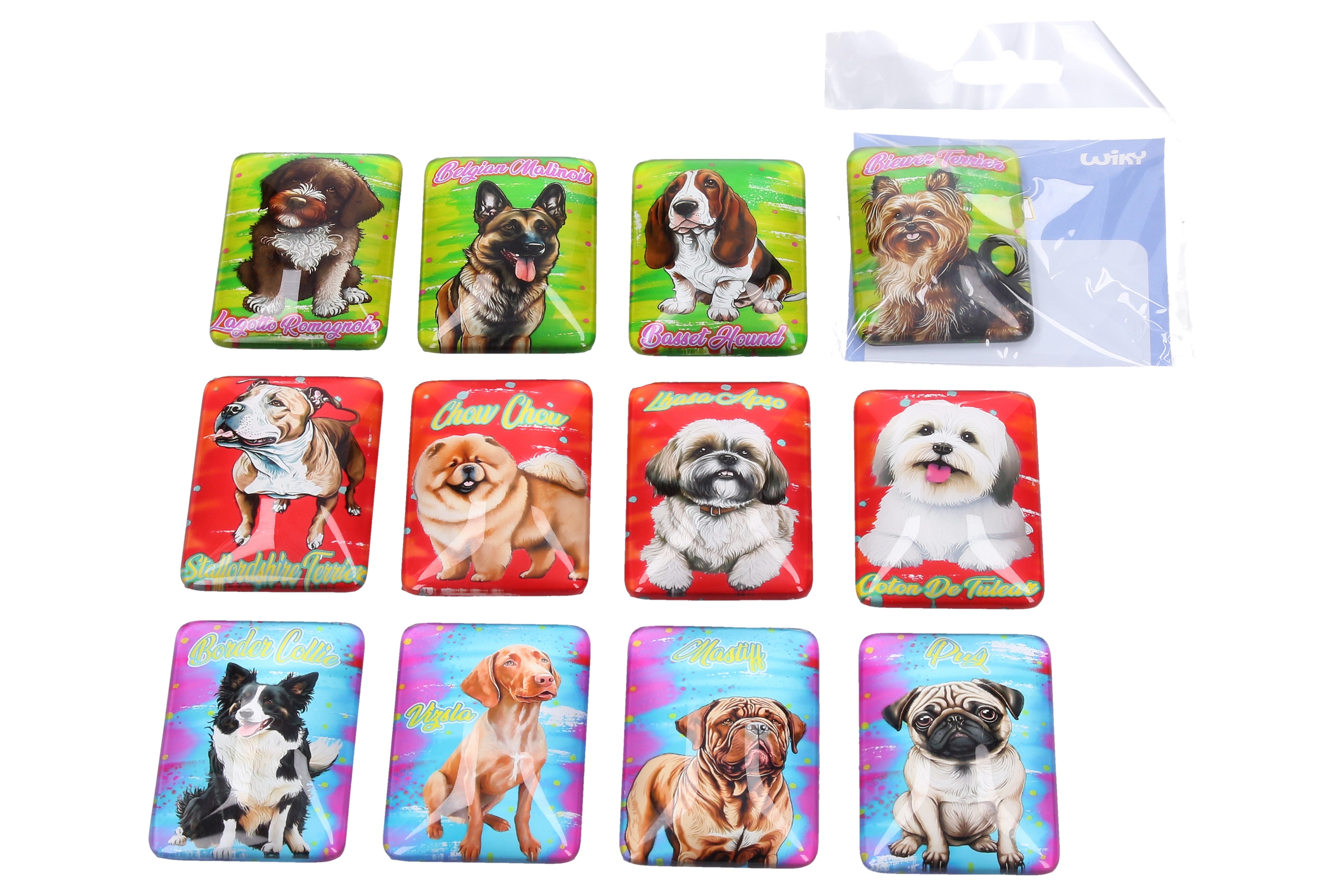 Skleněný magnet pes 4,6 × 6,8 cm – mix motivů