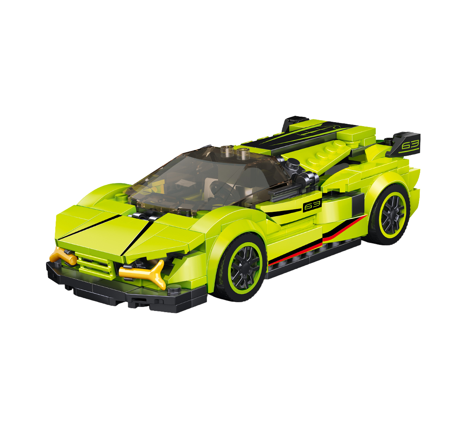Stavebnice Auto zelené 16,5 cm