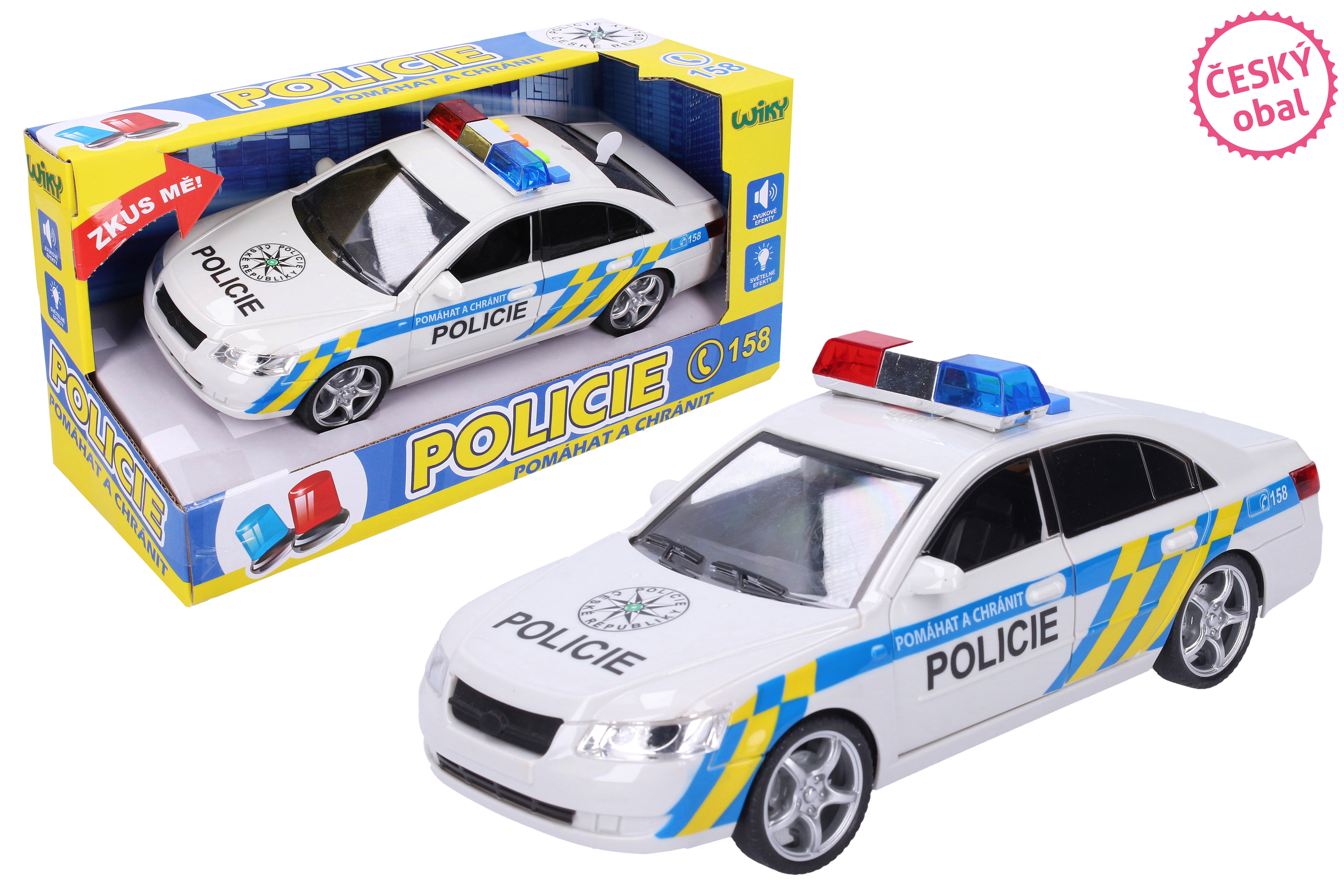 Auto policie plast 24 cm na baterie se zvukem se světlem