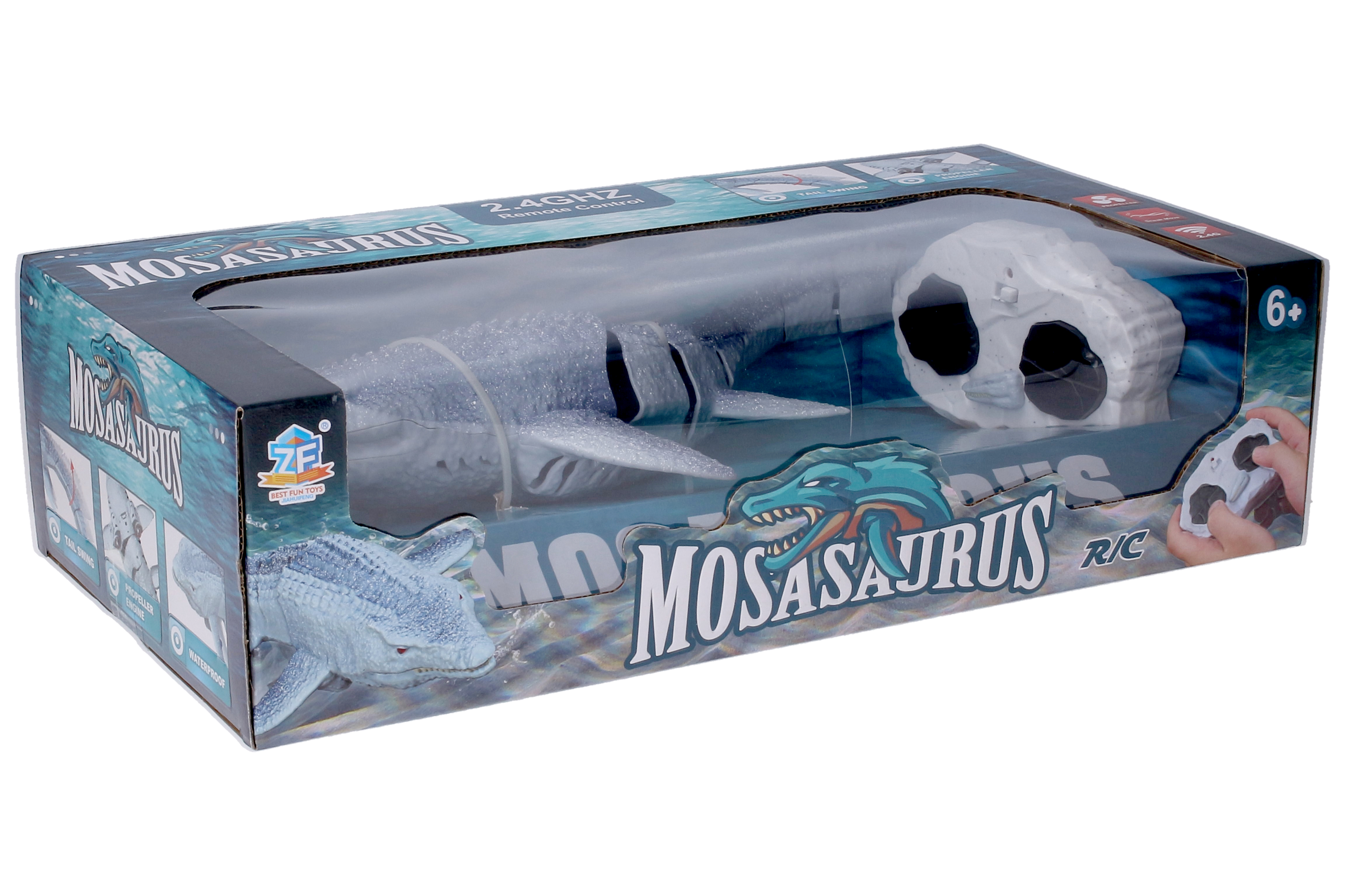 Mořský ještěr Mosasaurus RC na dálkové ovládání 36 cm