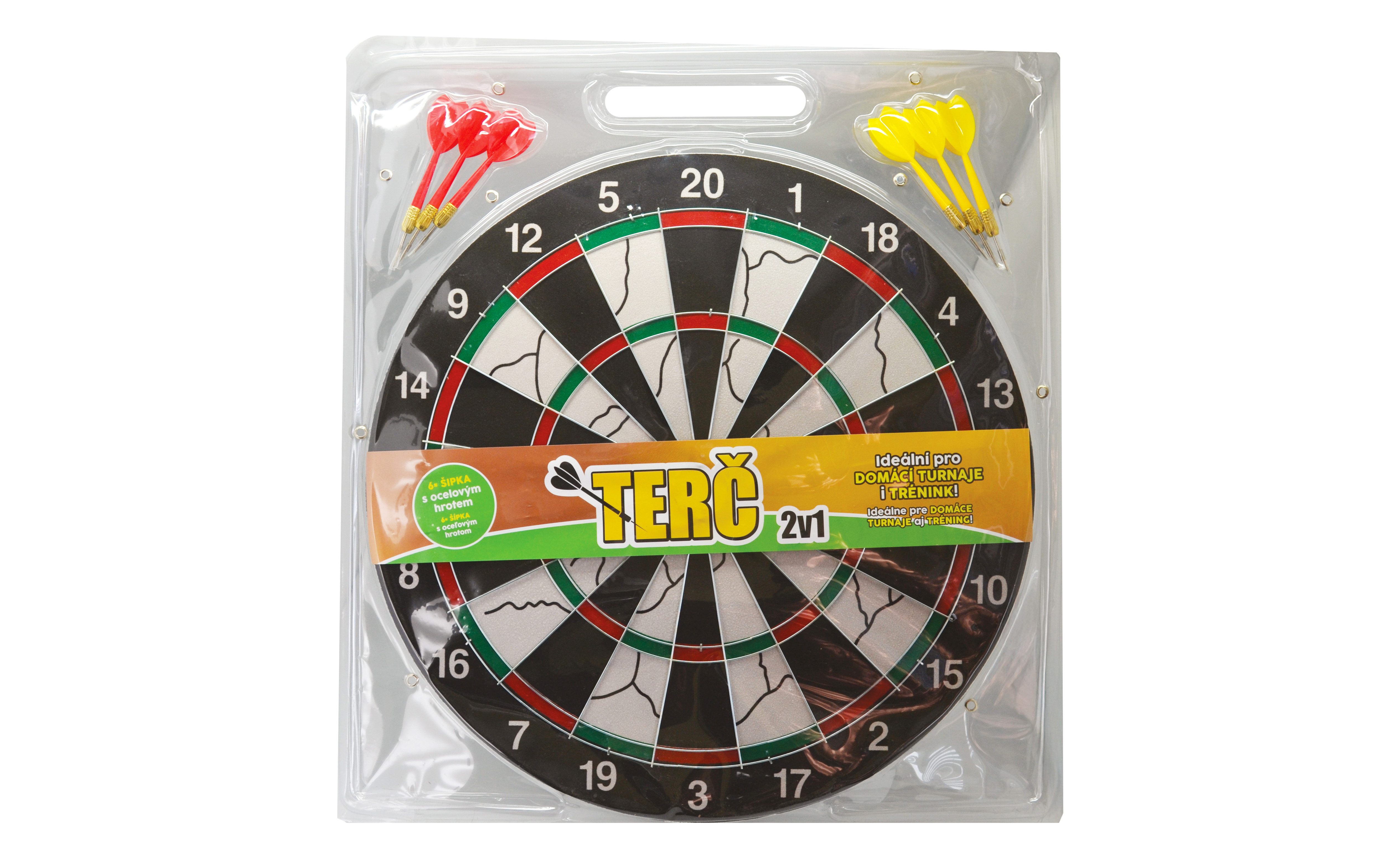Levně Terč 2v1 na šipky 43 cm