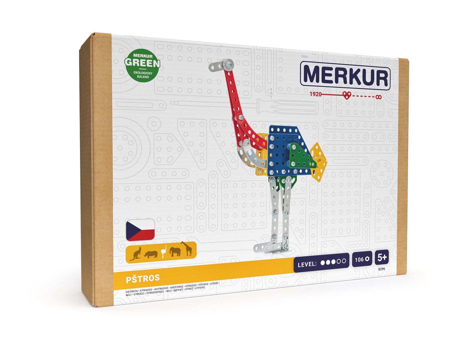 Levně Merkur - ZOO - Pštros, 106 dílků