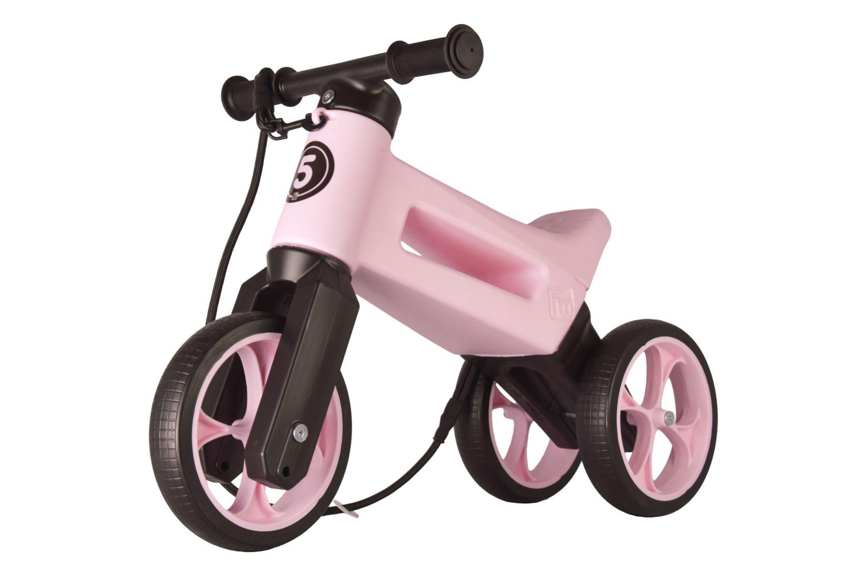 Levně Odrážedlo FUNNY WHEELS Rider SuperSport Pastel-růžová 2v1