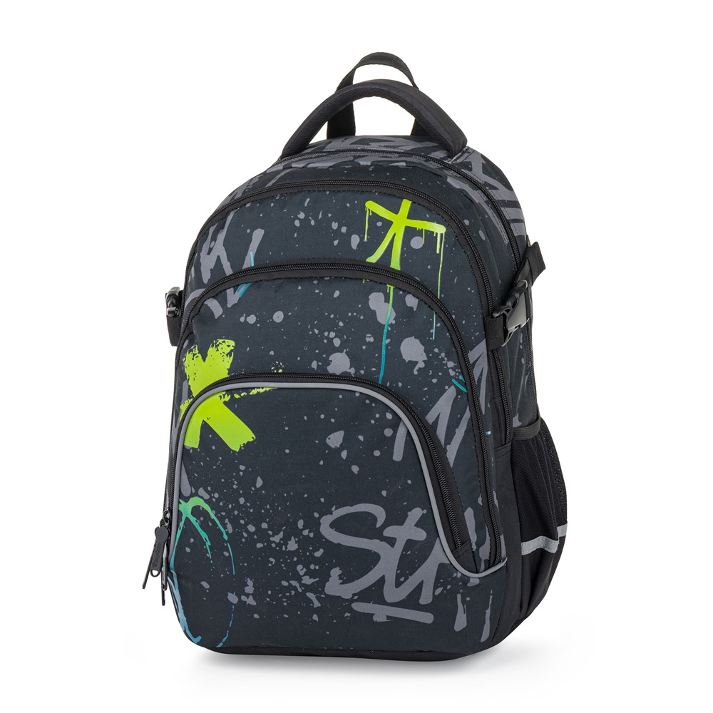 Studentský batoh OXY SCOOLER Graffiti Blue