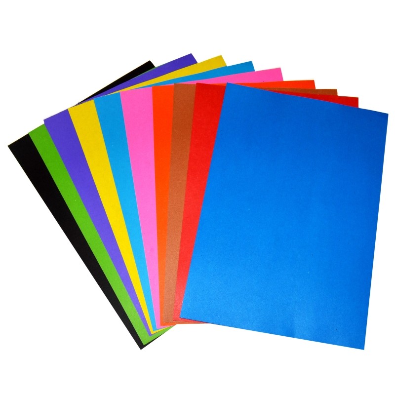 Levně Papíry barevné A4, 10 listů, 180g