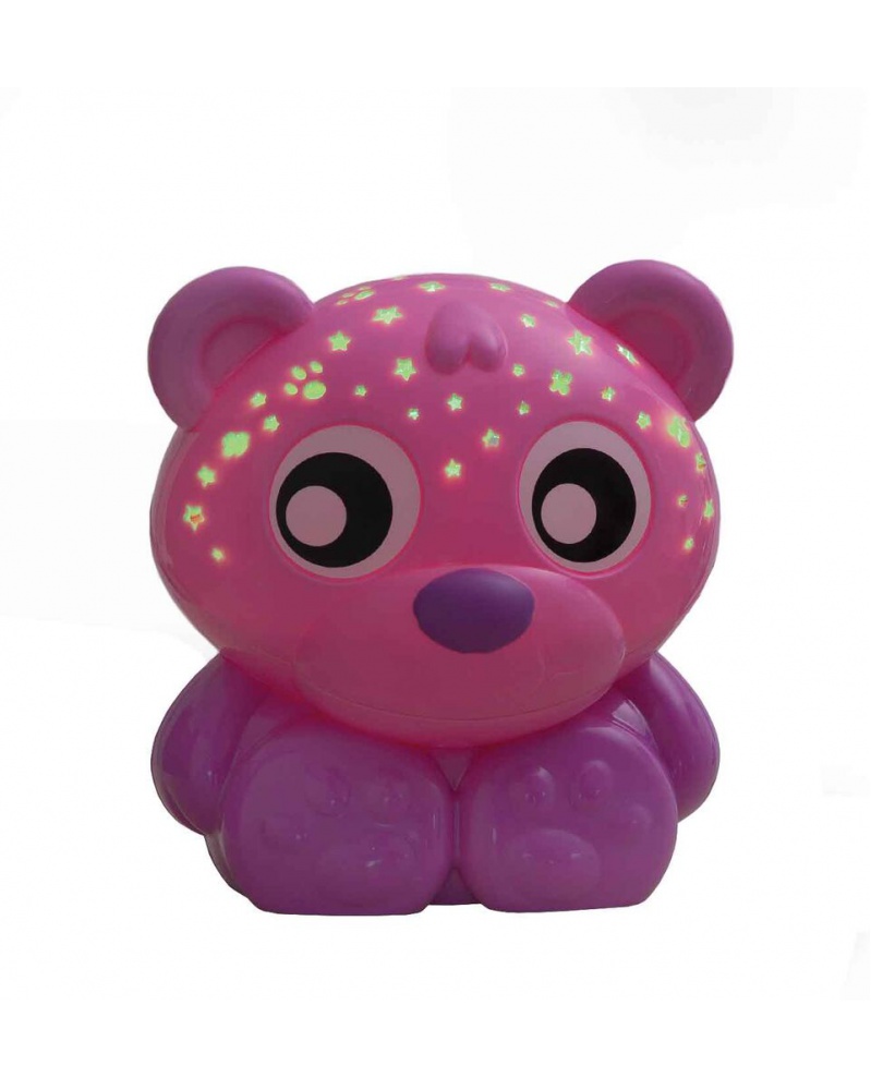 Levně Playgro - Usínací lampička medvídek s projektorem - růžový