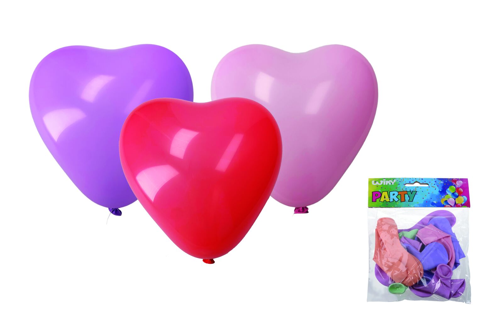 Levně Balónek nafukovací - sada 10 ks srdce, pastelové barvy