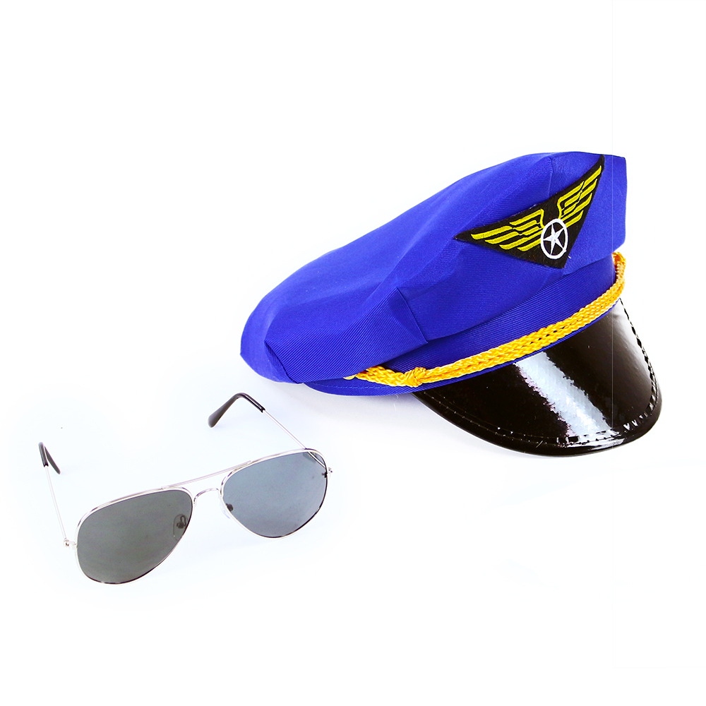 Levně Sada čepice pilot s brýlemi
