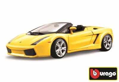 Levně Bburago Lamborghini Gallardo Spyder metalíza žlutá 1:18