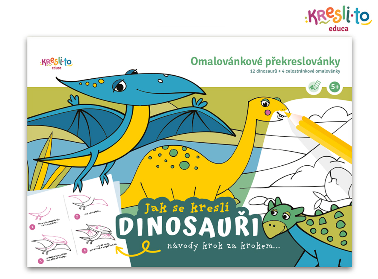 Levně Pracovní sešit Učím se malovat - Dinosauři