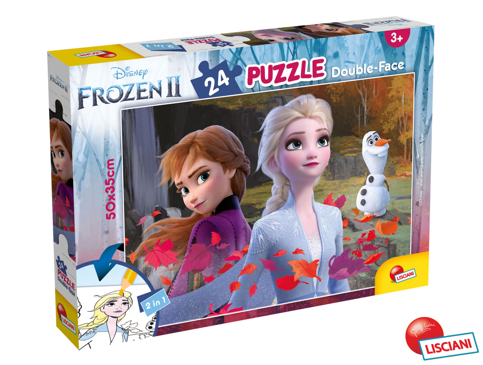 Levně Frozen Puzzle Double-Face 24 dílků