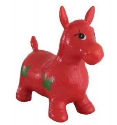 Levně Hopsadlo kůň skákací gumový červený