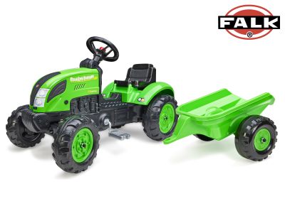 Levně Falk Šlapací traktor 2057L Country Farmer s přívěsem - zelený