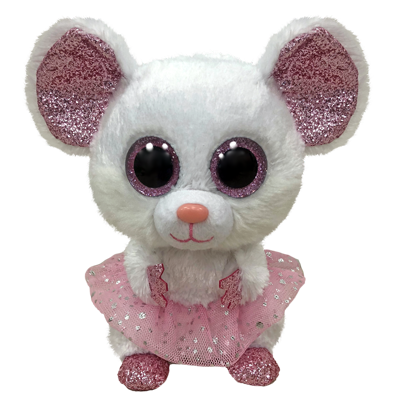 Levně BEANIE BOOS NINA, 15 cm - bílá myš