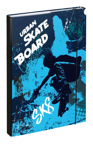 Baagl A4 Skateboard A-30422 modrá