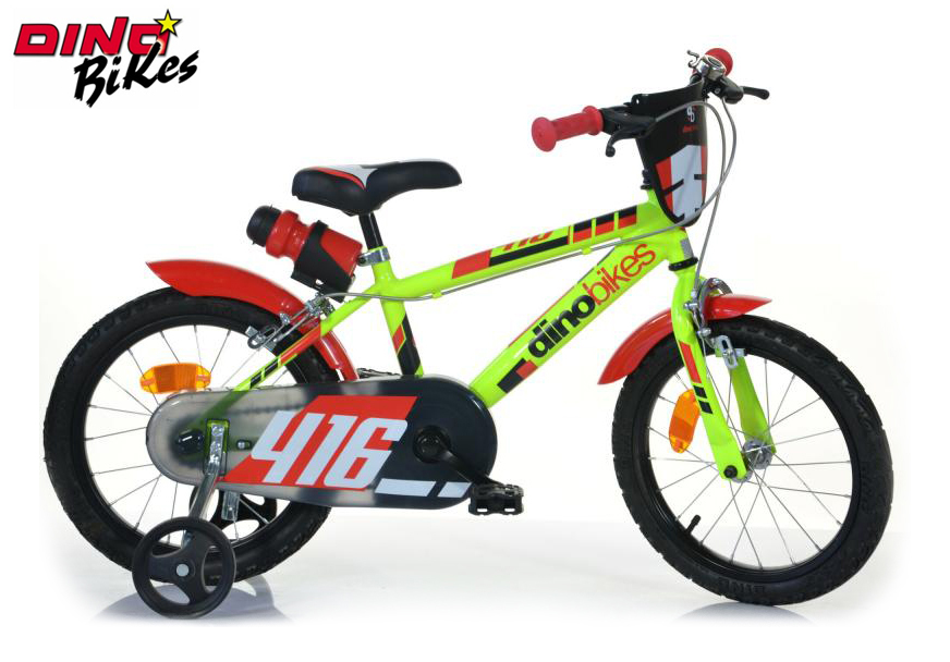 Levně Dino bikes Dětské kolo zeleno-černé 16" 2020