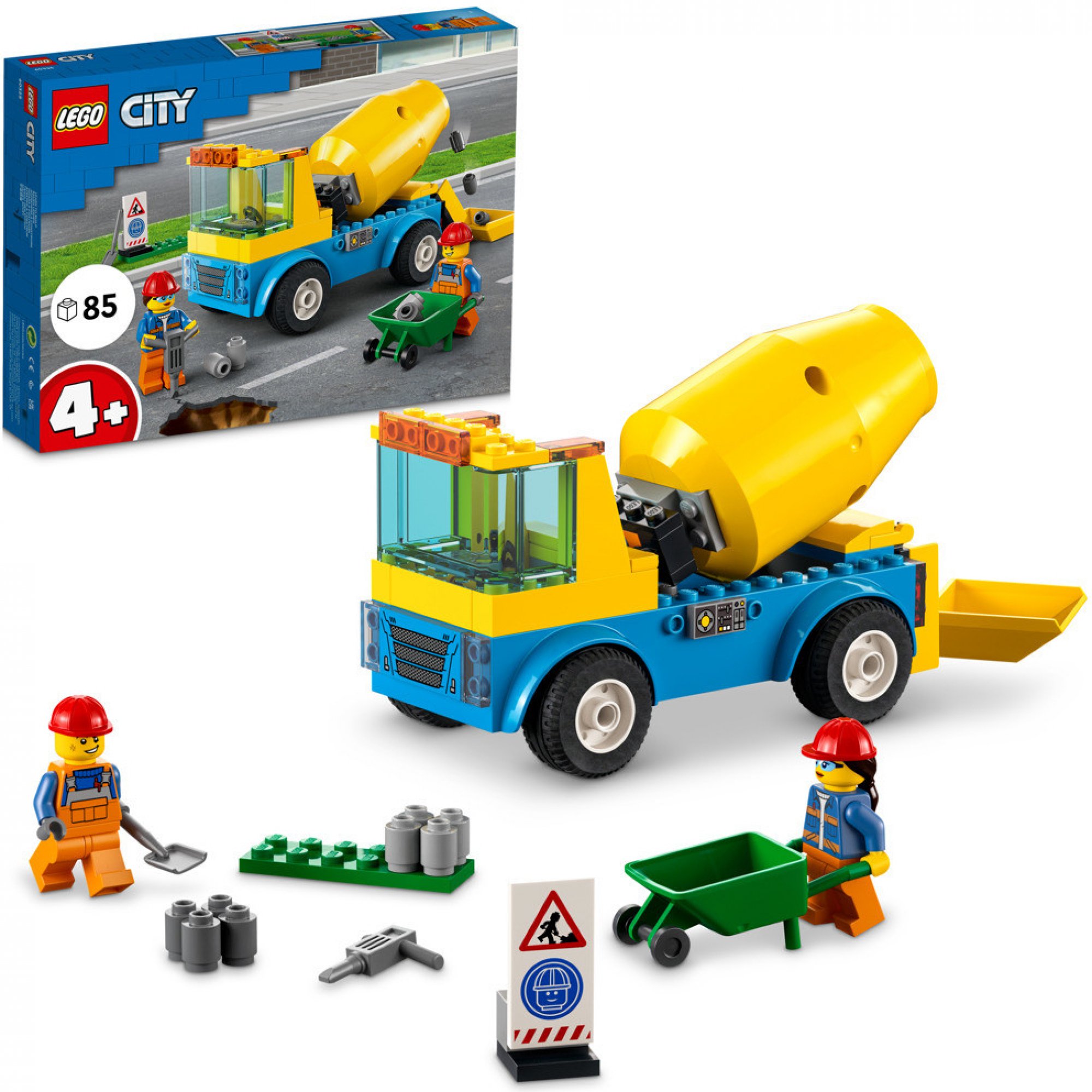 Levně LEGO City 60325 Náklaďák s míchačkou na beton