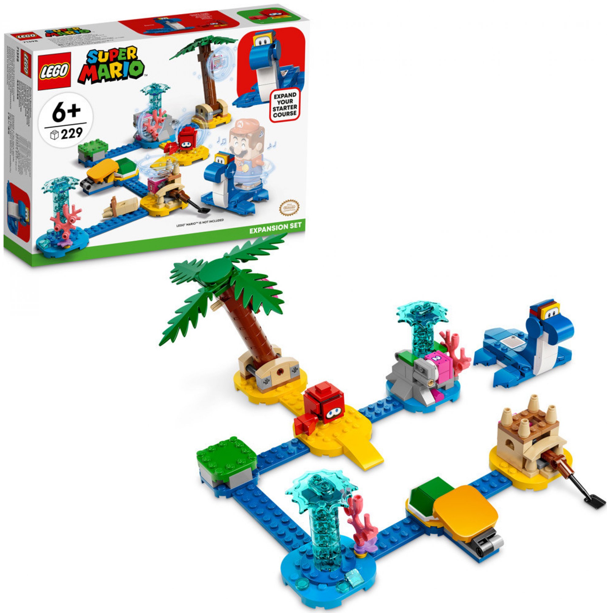 Levně LEGO Super Mario 71398 Na pláži u Dorrie – rozšiřující set