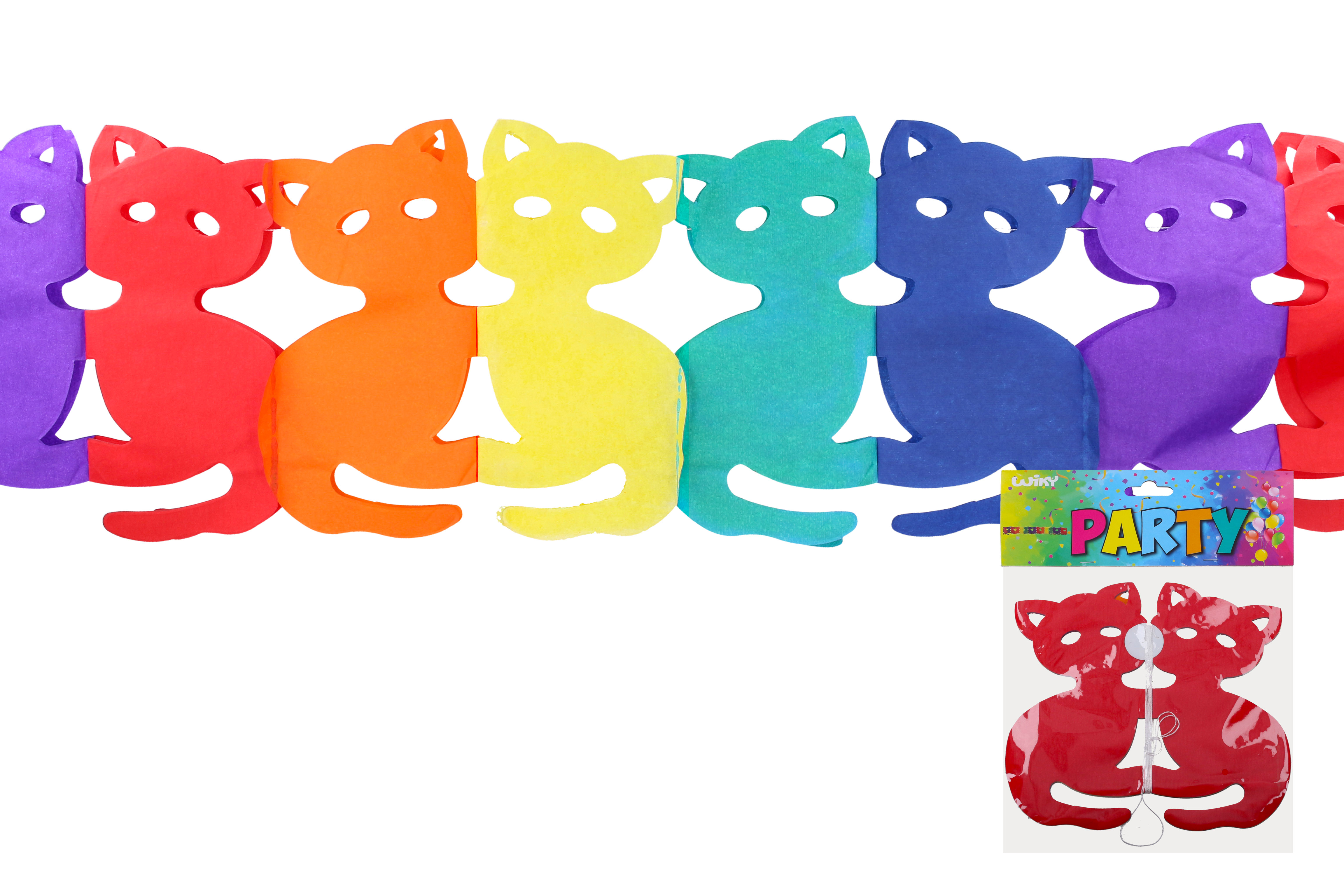 Levně Girlanda barevná 3 m - Kočka