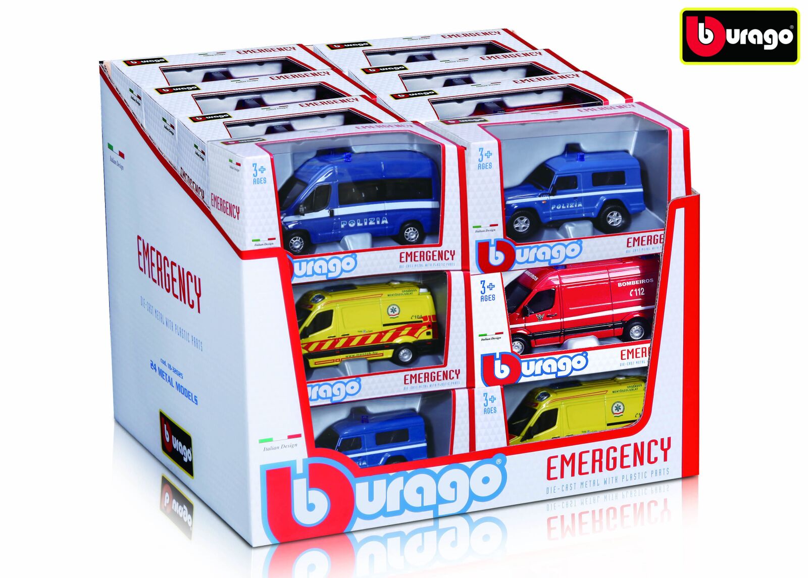 Levně Bburago 1:50 Emergency vehicles assort