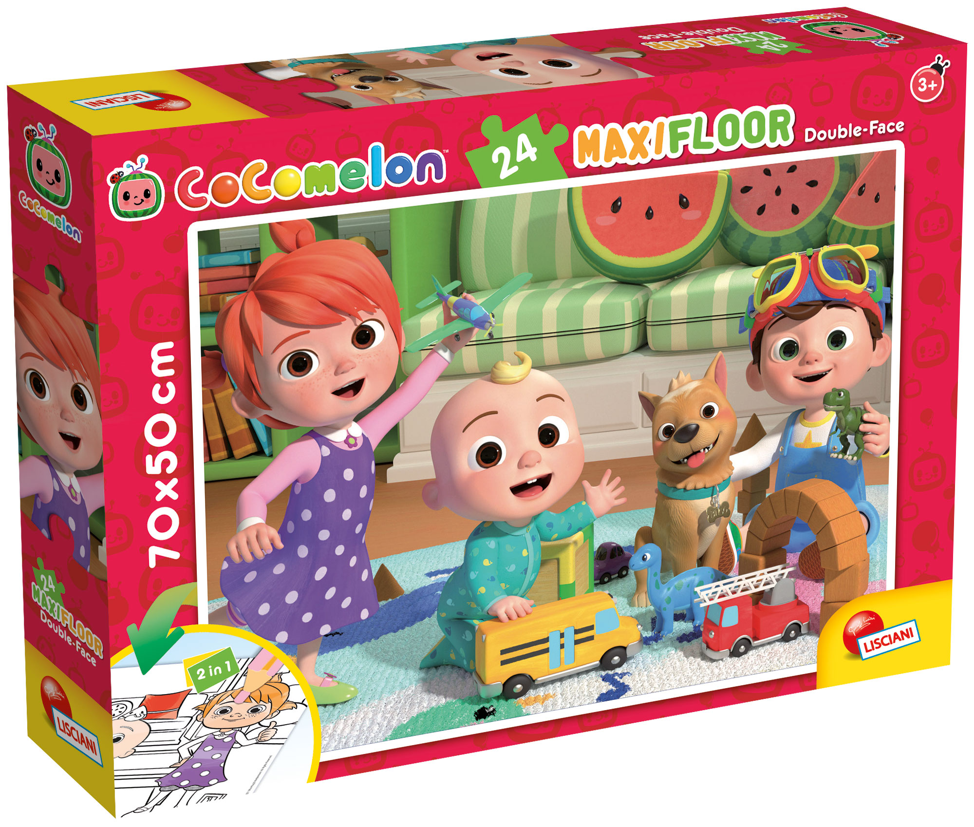 Levně CoComelon Puzzle Maxi 24 hračky 70x50 cm 2v1