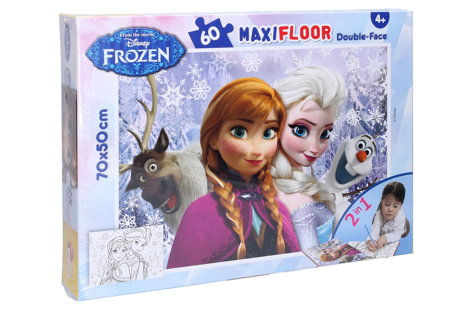 Levně Frozen Puzzle Maxi 60 Elsa a Anna 70x50 cm 2v1