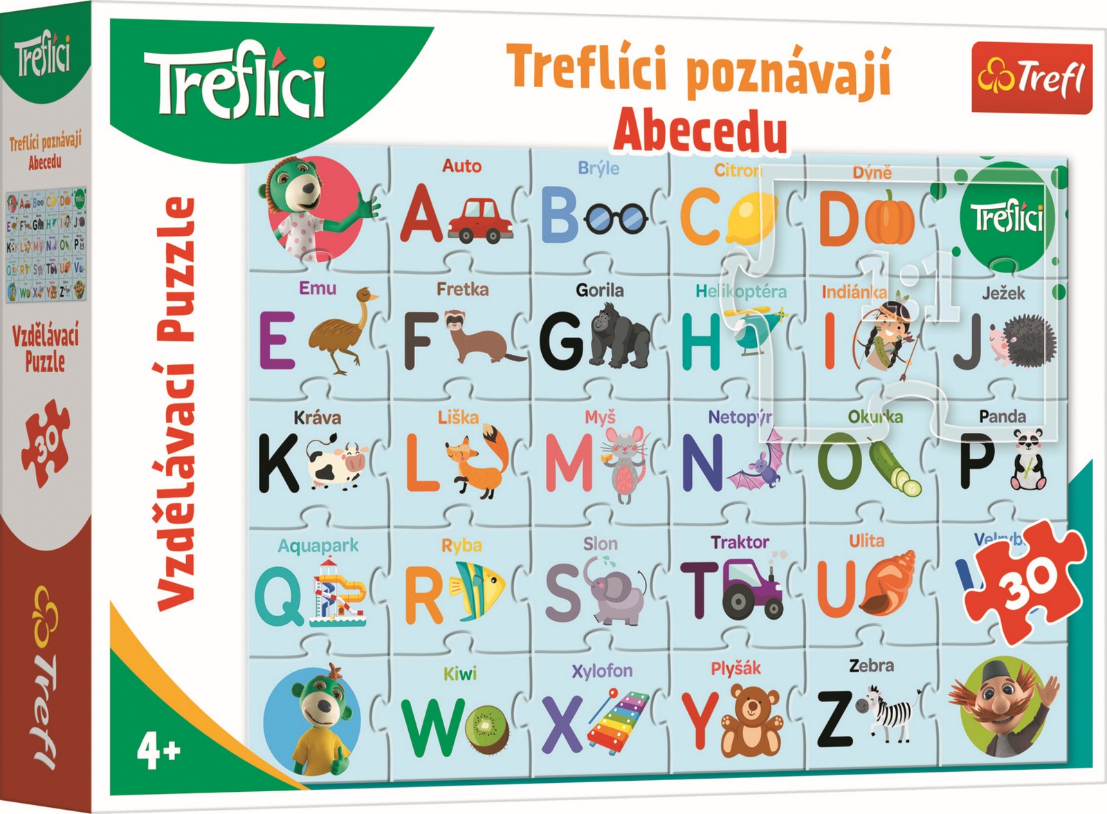 Levně Puzzle vzdělávací - Treflíci poznávají abecedu