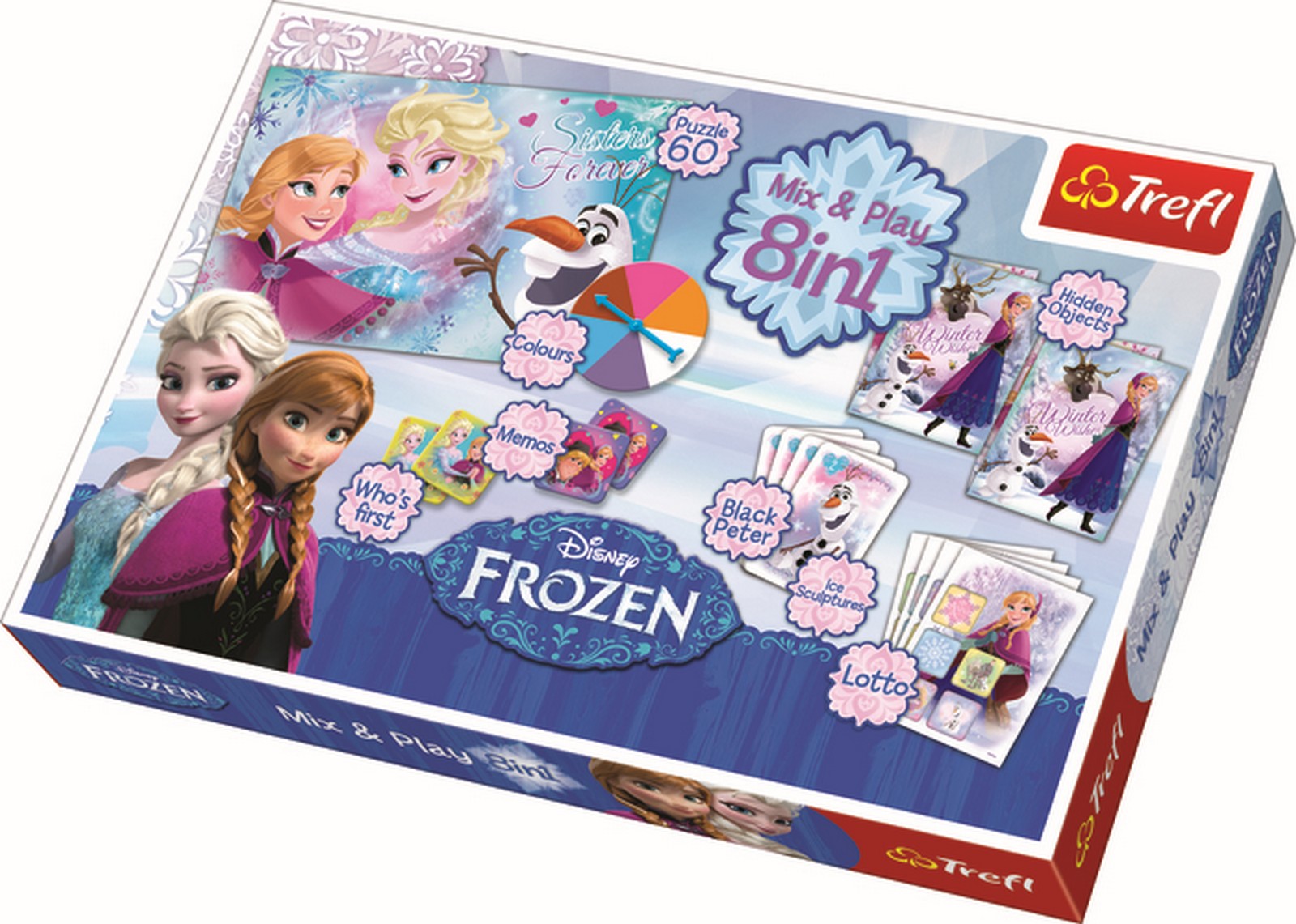 Levně Trefl Kolekce her + puzzle 8v1 Frozen