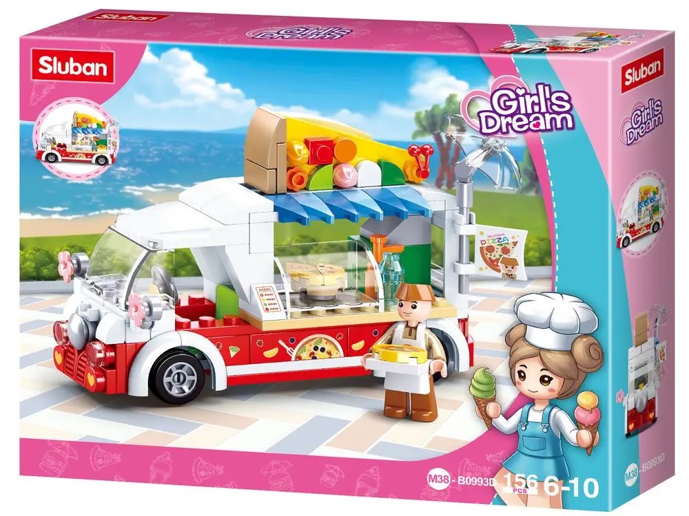 Levně Sluban Girls Dream M38-B0993D Mobilní pizza stánek
