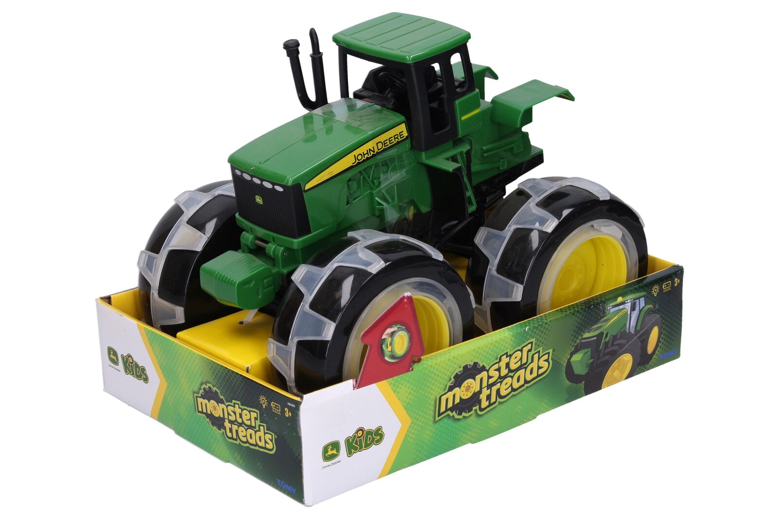 Levně JD Kids Monster Treads John Deere traktor svítící kola 23 cm