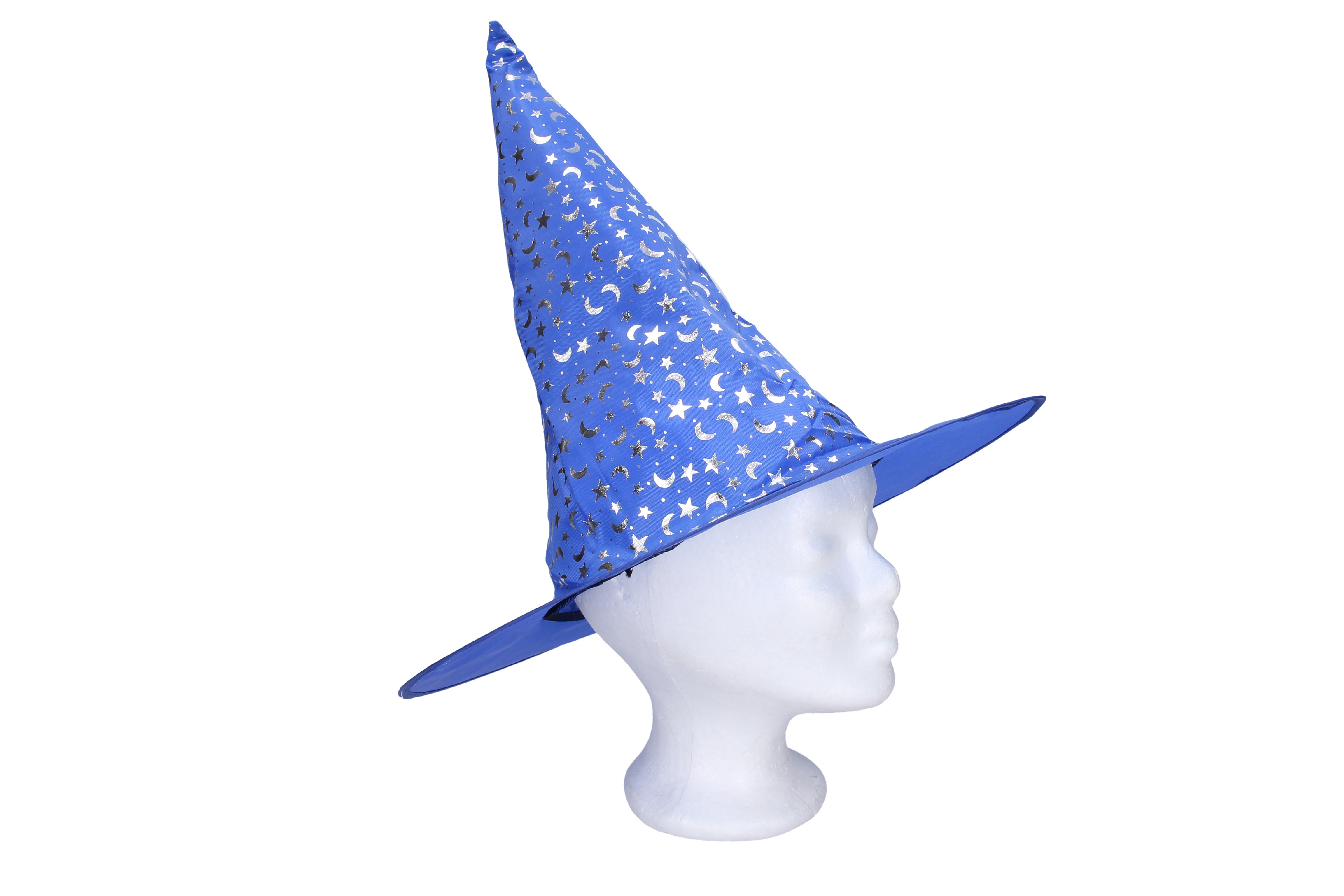 Levně Set karneval - čarodějnický klobouk modrý 35x36 cm
