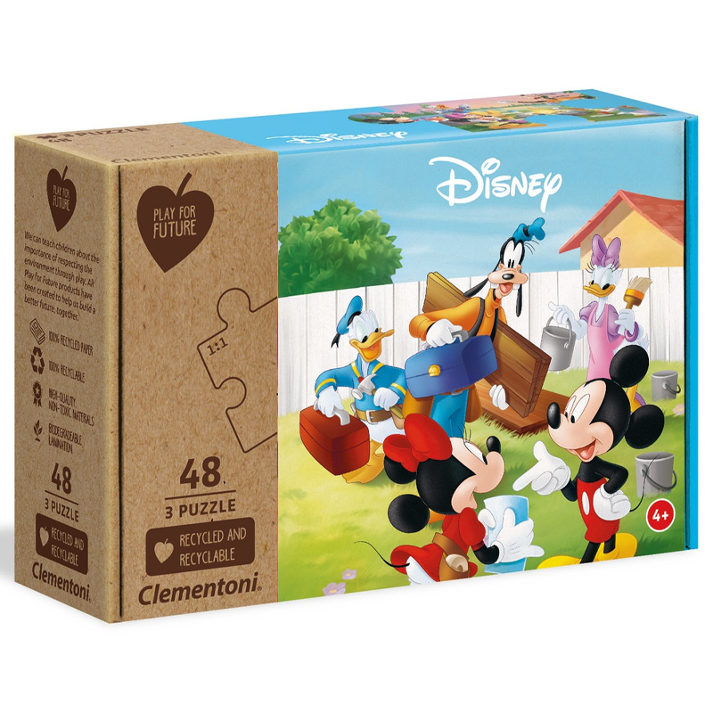 Levně Clementoni - Puzzle 3x48 Mickey Mouse