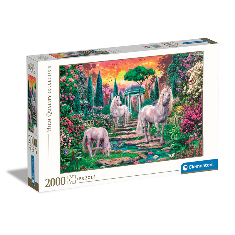 Levně Clementoni - Puzzle 2000 Klasičtí zahradní jednorožci