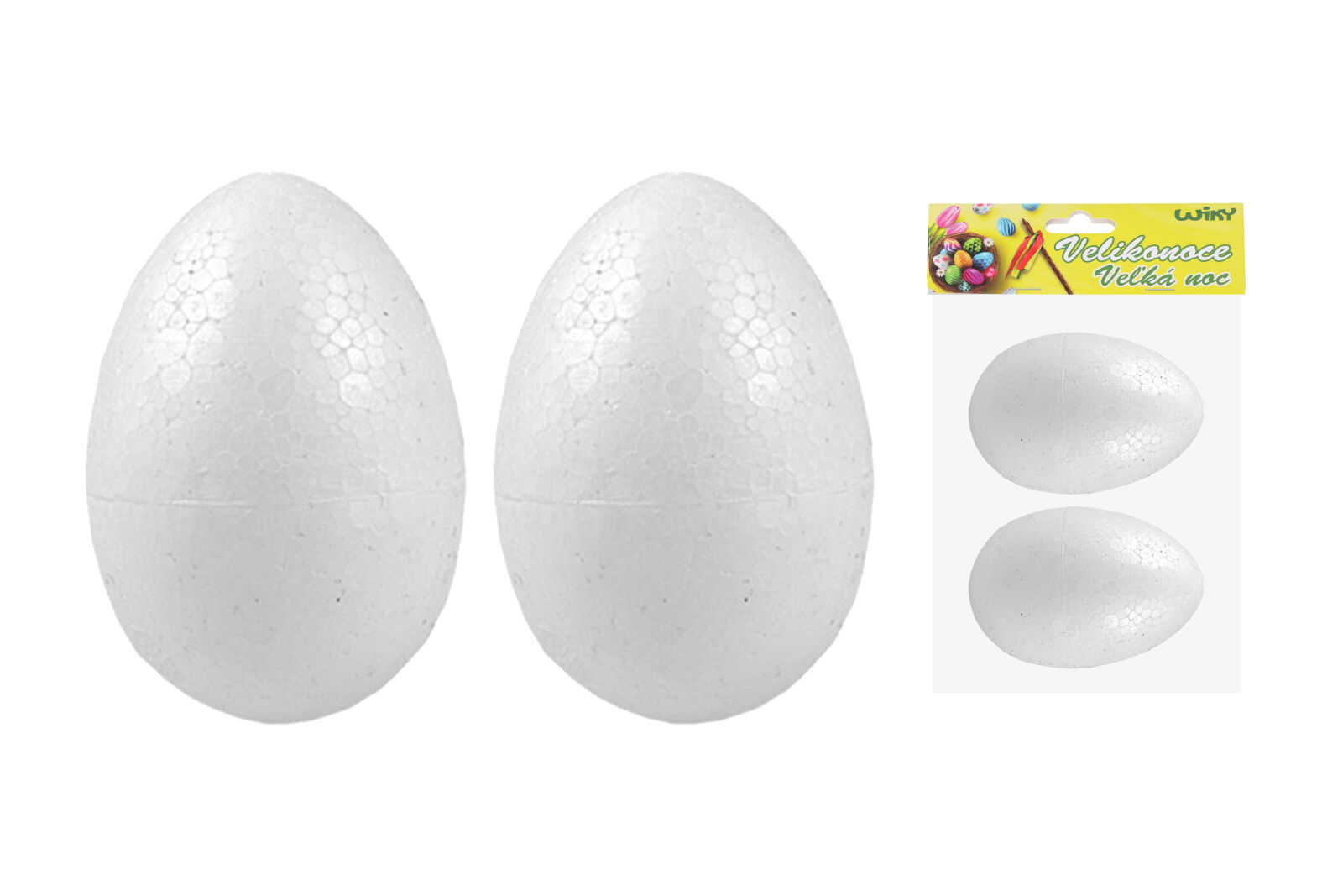 Levně Vajíčko dekorační polystyrénové 9 cm, 2ks