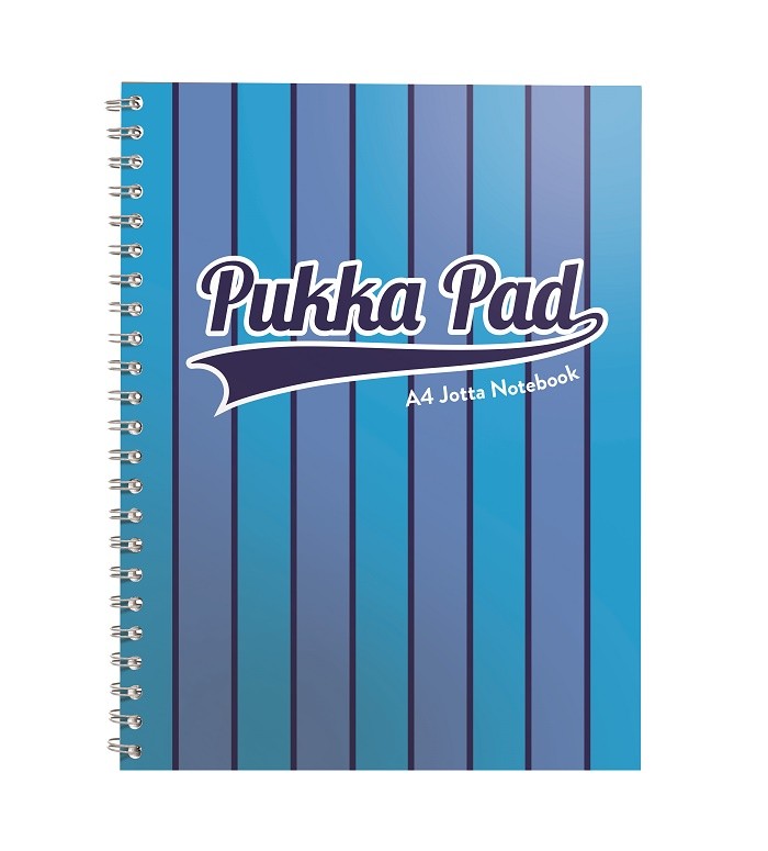 Levně Pukka Pad spirálový blok Jotta Pad A4, 200 stran, linky 8 mm, modrý, linkovaný