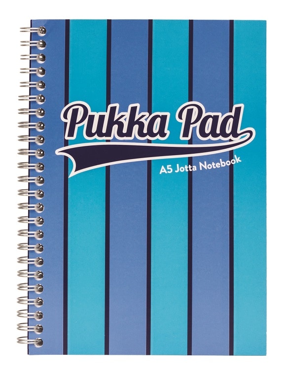 Levně Pukka Pad spirálový blok Jotta Pad A5, 200 stran, linky 8 mm, modrý, linkovaný