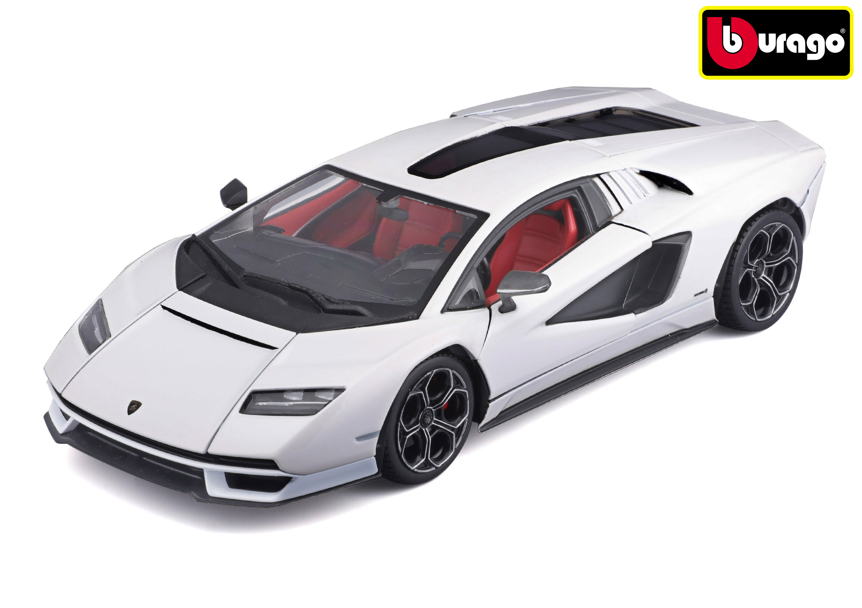 Levně Bburago 1:24 Plus Lamborghini Countach LPI 800-4 White