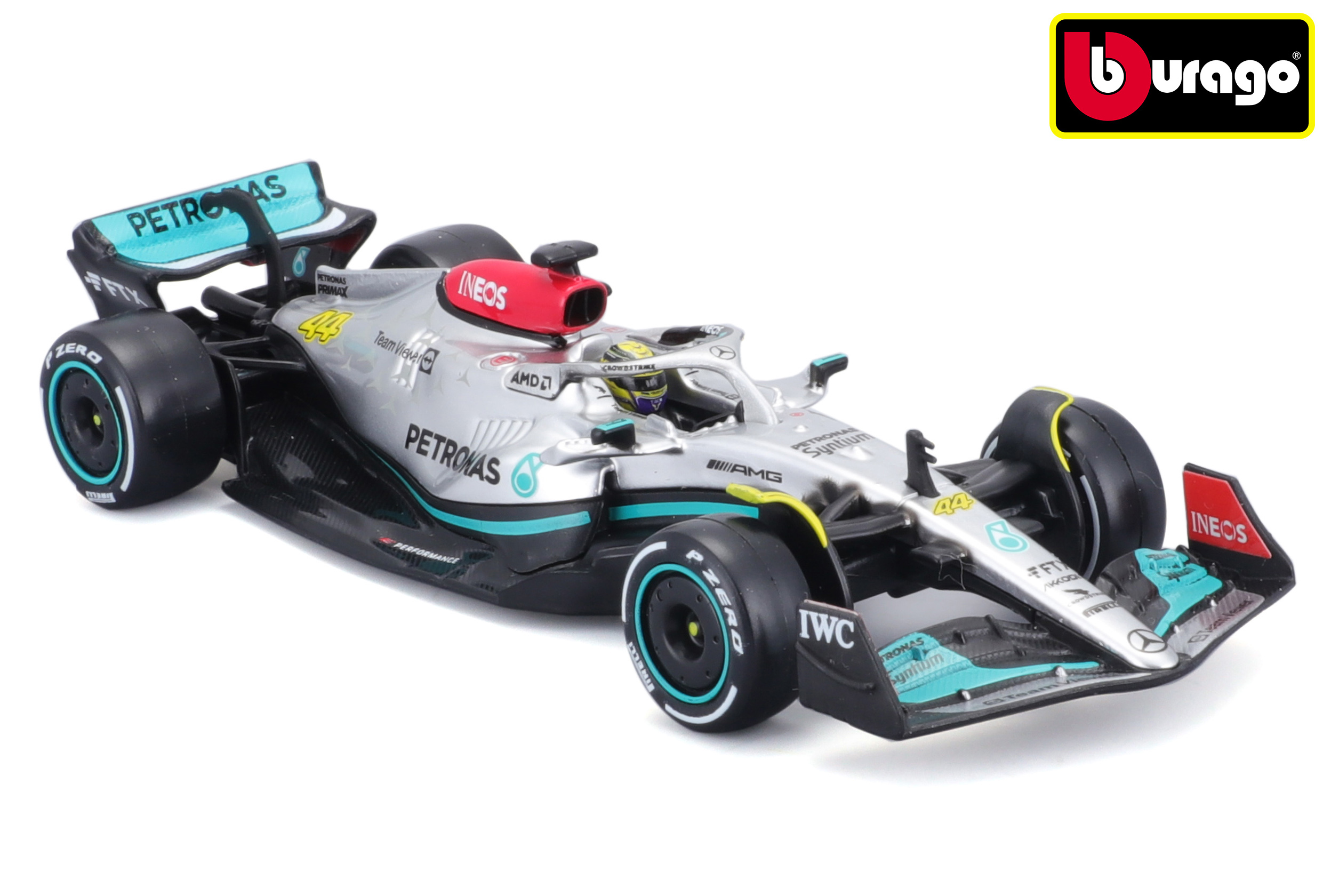 Levně Bburago 1:43 Formula F1 Mercedes AMG Petronas W13 (2022) nr.44 Lewis Hamilton