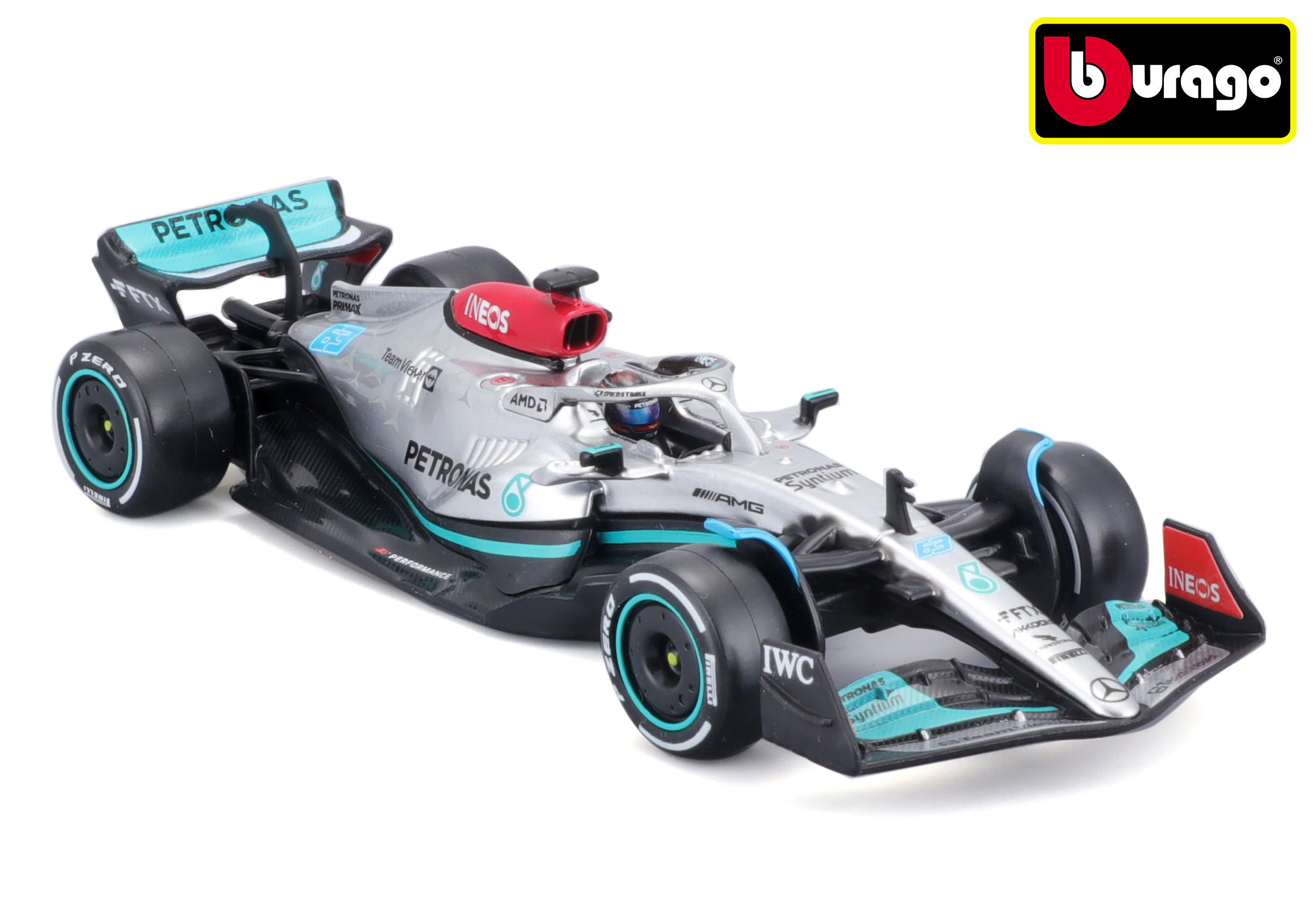 Levně Bburago 1:43 Formula F1 Mercedes AMG Petronas W13 (2022) nr.63 George Russel